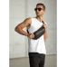 Чоловіча шкіряна сумка через плече бананка Sambag Holster MSH чорна з перфорацією