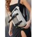 Велика жіноча поясна сумка бананка Sambag DynamicDart сіра