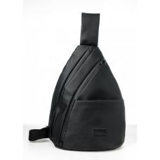 Cумка через плече слінг Sambag Brooklyn MTO Чорний з перфорацією 