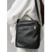 Шкіряна сумка через плече месенджер Sambag Makros чорна