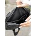 Сумка месенджер чорна з шкіри жіноча Sambag