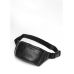 Сумка на пояс бананка шкіряна Sambag Tirso Noir Dark чорний