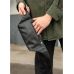 Сумка на пояс бананка шкіряна Sambag Tirso Noir Dark чорний