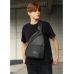 Cумка через плече слінг Sambag Brooklyn MSH чорний з перфорацією