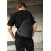 Cумка через плече слінг Sambag Brooklyn MSH чорний з перфорацією