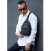 Чоловіча шкіряна сумка через плече слінг Sambag Brooklyn 0SH чорна