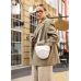 Жіноча кросбоді сумка бананка Sambag Sofi біла