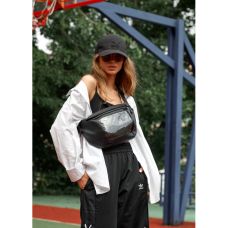 Велика чорна жіноча поясна сумка бананка Sambag DynamicDart