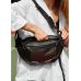 Велика чорна жіноча поясна сумка бананка Sambag DynamicDart