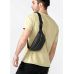 Чоловіча сумка на пояс бананка шкіряна Sambag Tirso Axis чорний