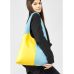 Жіноча сумка Sambag HOBO M жовто-блакитна
