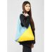 Жіноча сумка Sambag HOBO M жовто-блакитна