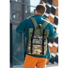 Чоловічий Рюкзак ролл Sambag RollTop Zard хакі з піксельним камуфляжем 