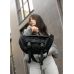 Велика жіноча поясна сумка бананка Sambag DynamicDart чорна тканева