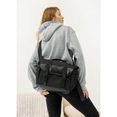 Жіноча  Сумка для ноутбука Sambag чорна з перфорацією