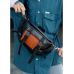 Велика чоловіча поясна сумка бананка Sambag DynamicDart чорно-помаранчева