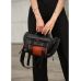 Велика жіноча поясна сумка бананка Sambag DynamicDart чорно-оранжева