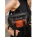 Велика жіноча поясна сумка бананка Sambag DynamicDart чорно-оранжева