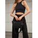 Велика жіноча поясна сумка бананка Sambag DynamicDart чорно-оранжева