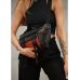 Велика жіноча поясна сумка бананка Sambag DynamicDart чорно-оранжева