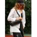 Жіноча сумка через плече бананка Sambag Holster MSH чорна з перфорацією