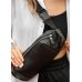 Жіноча сумка через плече бананка Sambag Holster MSH чорна з перфорацією