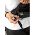 Чоловіча шкіряна  сумка через плече бананка Sambag Holster MSH чорна з перфорацією