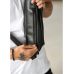 Чоловіча шкіряна  сумка через плече бананка Sambag Holster MSH чорна з перфорацією