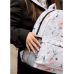 Жіночий рюкзак Sambag Brix PJT  з квітковим білим принтом