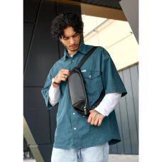 Сумка через плече бананка Sambag Holster MSH чорна з перфорацією
