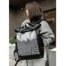 Жіночий рюкзак Sambag RollTop Hacking чорний принт "Zebra"