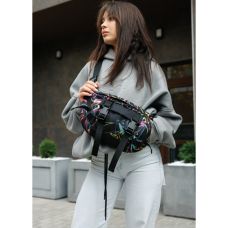 Велика жіноча поясна сумка бананка Sambag DynamicDart принт "ABSTRACT"