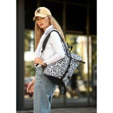 Рюкзак рол Sambag RollTop X чорний принт "Graphity" жіночий 