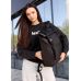 Жіночий рюкзак ролл Sambag RollTop Milton чорний тканевий