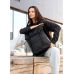 Жіночий рюкзак ролл Sambag RollTop Milton чорний тканевий