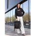 Жіночий рюкзак ролл Sambag RollTop Milton чорний тканевий
