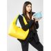 Жіноча сумка Sambag HOBO L жовто-блакитна