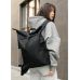 Рюкзак рол Sambag RollTop Double тканевий чорний
