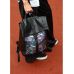Жіночий рюкзак Sambag RollTop One чорний з принтом "ABSTRACT"