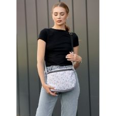 Жіноча сумка Sambag Milano SZS  белая с  цветочным принтом