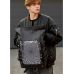 Чоловічий рюкзак Sambag RollTop Hacking чорний принт "Illusion"