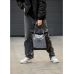 Чоловічий рюкзак Sambag RollTop Hacking чорний принт "Illusion"