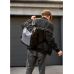 Чоловічий рюкзак Sambag RollTop Hacking чорний принт "Illusion"