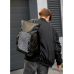 Чоловічий рюкзак Sambag RollTop Hacking чорний принт "Illusion"
