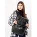 Жіночий рюкзак ролл Sambag  Loft Zard чорний з клапаном
