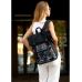 Жіночий тканевий рюкзак Sambag RollTop One з принтом "ABSTRACT"