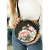 Жіноча кругла сумка Sambag Bale Принт "Flower"