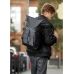 Чоловічий рюкзак Sambag RollTop Hacking чорний принт "Girl"