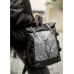 Чоловічий рюкзак Sambag RollTop Hacking чорний принт "Girl"