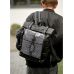 Чоловічий рюкзак Sambag RollTop Hacking чорний принт "Girl"